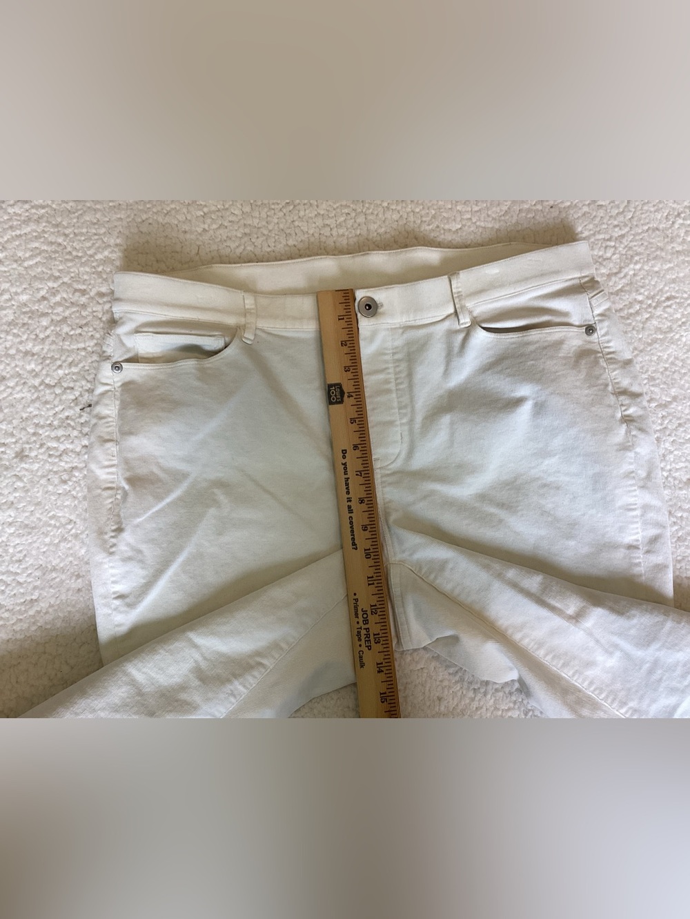 J.Jill Ivory Corduroy Pants XL Straight Leg Quiet Luxury Coastal - Picture 4 of 7